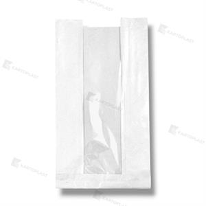 SACCHETTO FINESTRATO BIANCO 15X34 X 1000PZ