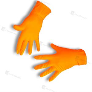 GUANTI NITRILE + GRIP 50PZ ARANCIO DIAMOND XL