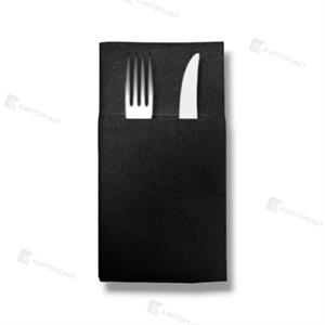 PORTAPOSATE POKET AIRLAID NERO 33X40 50PZ (20CF)